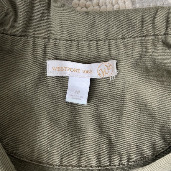 Olive green embroidered utility jacket size medium - Picture 2 of 5